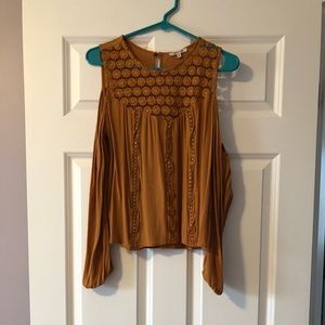 Cut out shoulder blouse